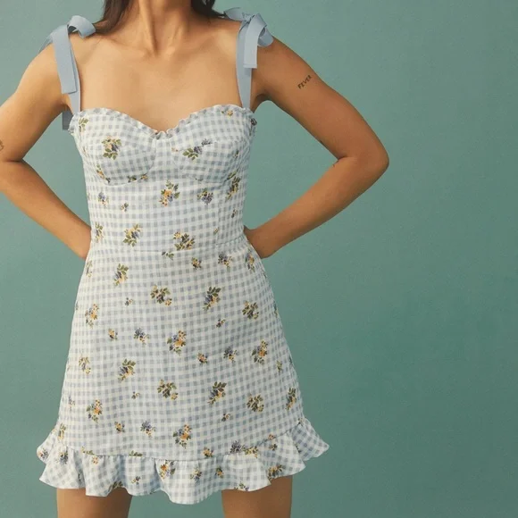 Reformation Desiree Dress - Al Fresco Gingham - Picture 3 of 6
